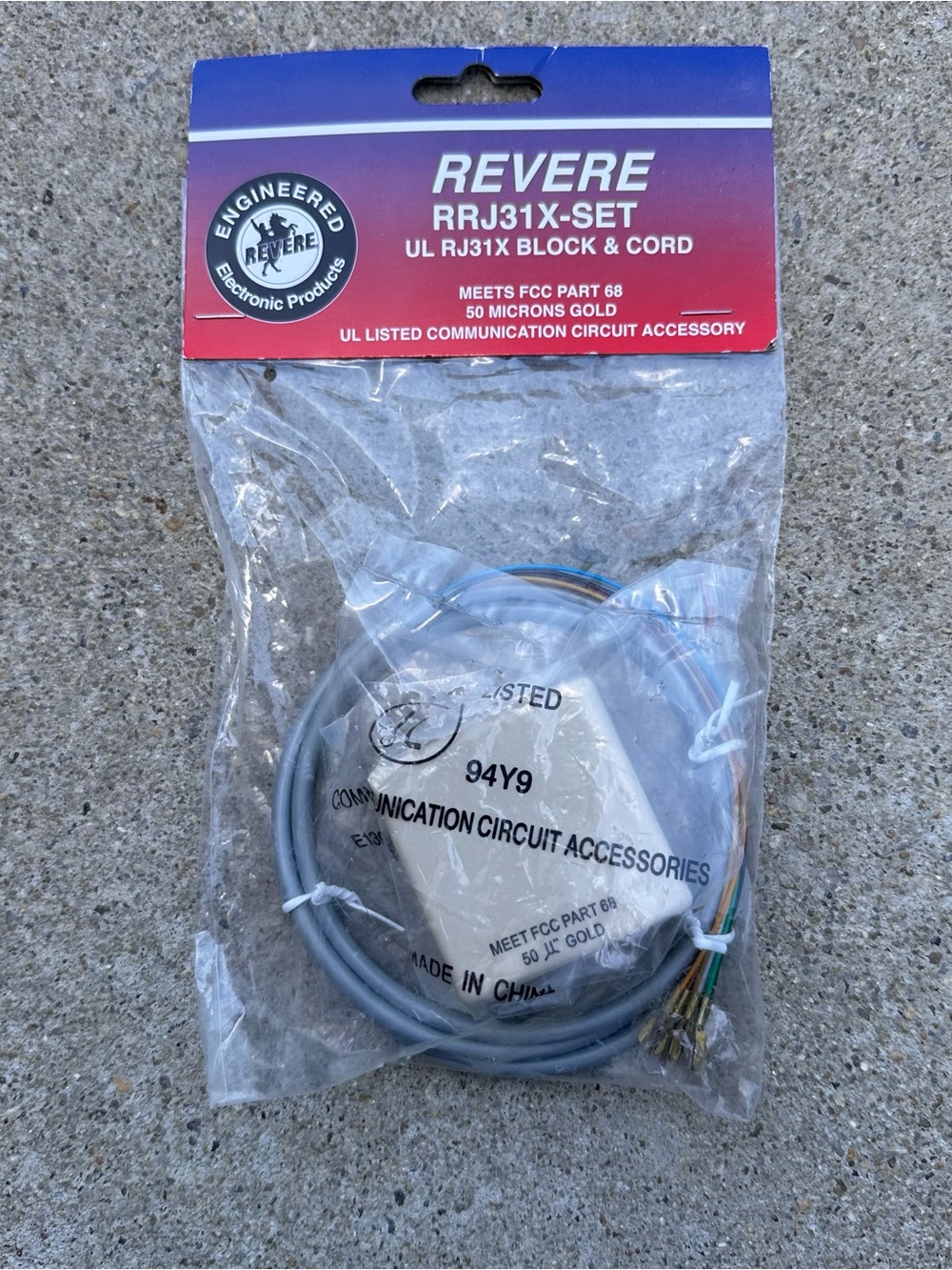 Reverse RRJ31X-SET Gray UL RJ31X Block & Cord